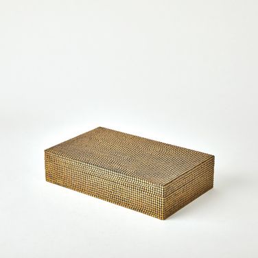 Lames Large Box In Aged Brass