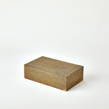 Lames Medium Box In Aged Brass
