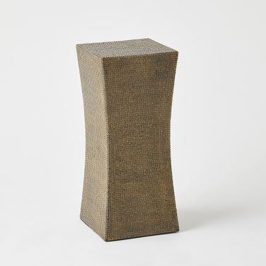 Lames Tapered Table In Aged Brass