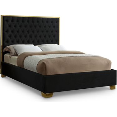 Lana Velvet King Bed In Black