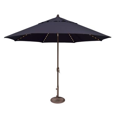 Lanai Pro 11' Octagon Auto Tilt with Starlight Umbrella In Navy