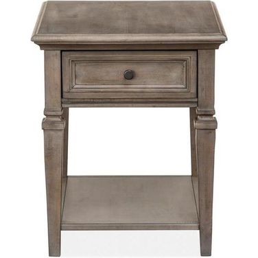Lancaster Dovetail Grey Rectangular End Table