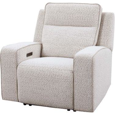Lancaster Rock Power Zero Gravity Recliner with Power Headrest In Fluffy River Rock