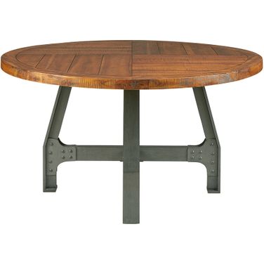 Lancaster Round Dining Or Gathering Table In Amber/Graphite