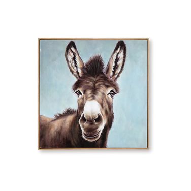 Landerton Wall Art In Blue/White/Brown