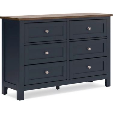 Landocken Dresser In Brown/Blue