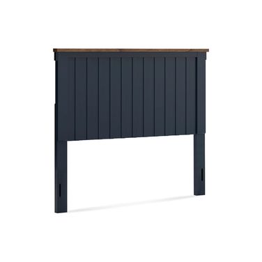 Landocken Full Panel Headboard In Brown and Blue