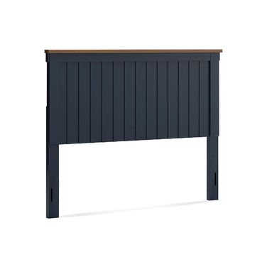 Landocken Queen Panel Headboard In Brown and Blue