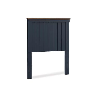 Landocken Twin Panel Headboard In Brown and Blue