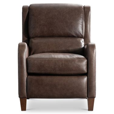 Landon Leather Recliner In Brown