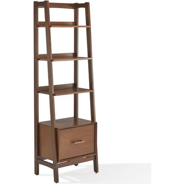 Landon Small Etagere Bookcase In Mahogany