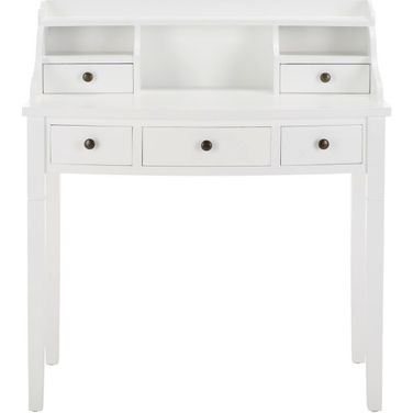 Landon White 5-Drawer Writing Desk