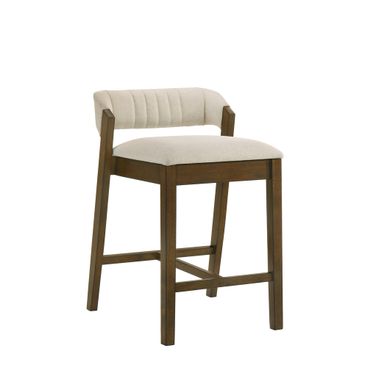 Landyn 26 Inch Counter Height Barstool In Ecru and Sepia Brown