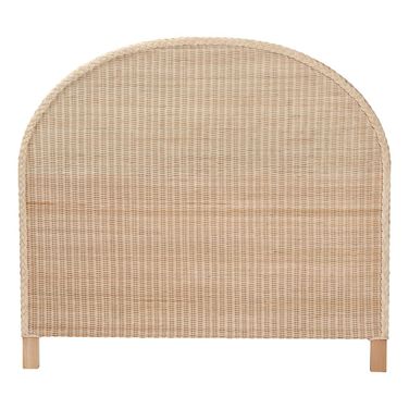 Lanica Sun Bleached Rattan Queen Standalone Headboard In Ivory