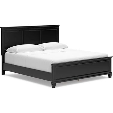Lanolee California King Panel Bed In Black
