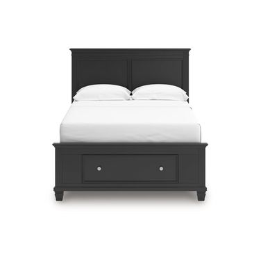 Lanolee Full Panel Storage Bed In Black