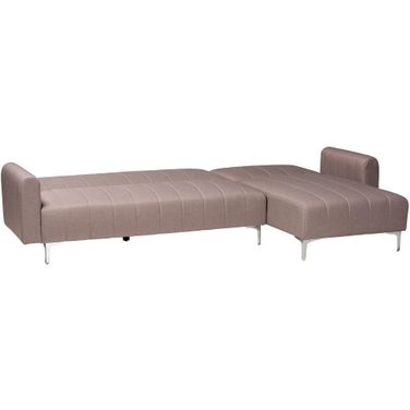 Lanoma Fabric Upholstered Convertible Sleeper Sofa In Clay and Silver