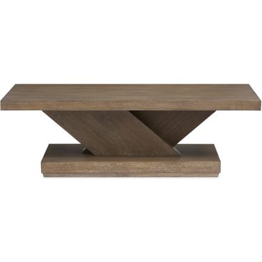 Lansbury Rectangular Cocktail Table With Casters In Antique Wheat