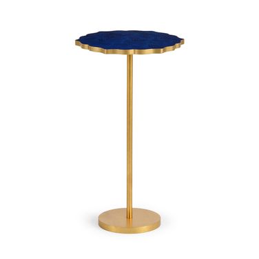 Lapis Side Table In Blue and Gold