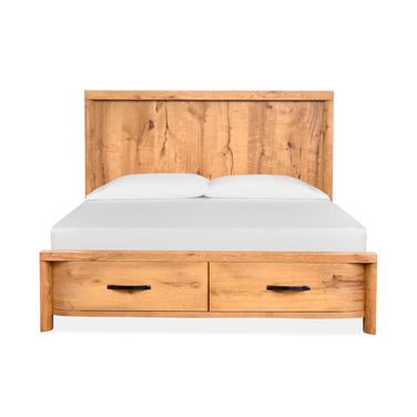 Laramie California King Panel Storage Bed In Honey Wheat
