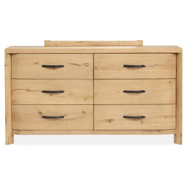 Laramie Double Drawer Dresser In Honey Wheat