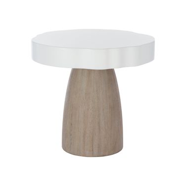 Laramie Side Table In White and Oak