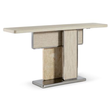 Laren Console Table In Beige and Tan