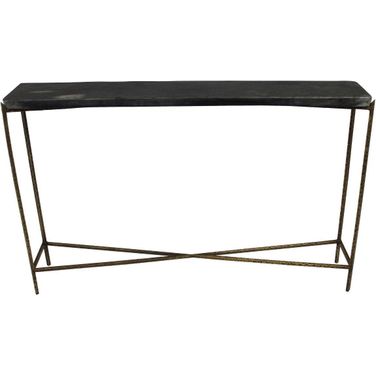 Orlando Large Console Table In Old Gold And Black