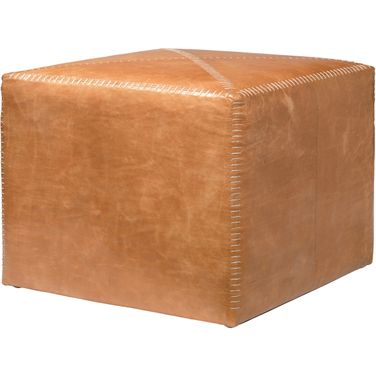 Large Ottoman In Buff