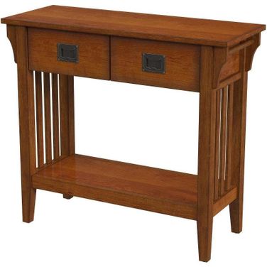 Larina Olive Ash Burl 2- Drawer Console Table