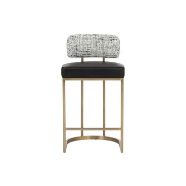 Larissa Counter Stool In Bravo Black and Halton Birch
