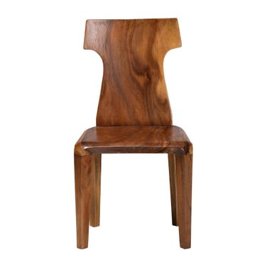 Larissa Suar Wood Dining Chair In Natural Brown