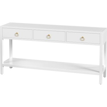 Lark 3 Drawer 65 Inch Console Table In White