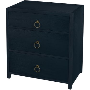 Lark 3 Drawer Nightstand In Navy Blue