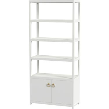 Lark 4-Tier Etagere Bookcase In White