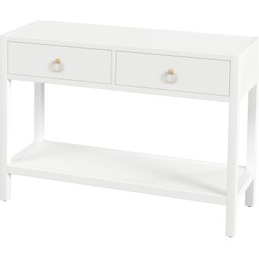 Lark 44 Inch Wood Console Table In White