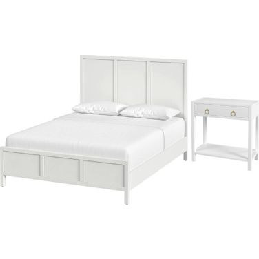 Lark Panel Bedroom Set In White