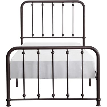 Larkspur Dark Bronze Twin Metal Panel Bed
