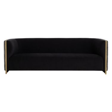 Larron Sofa In Abbington Black and Hobbes Night