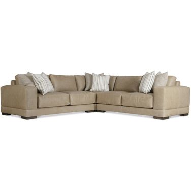 Lars Leather 3-Piece Sectional In Tan