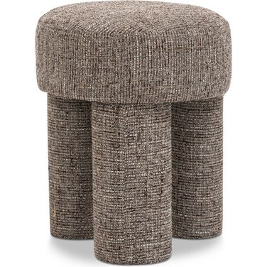 Larson Polyester Fabric Ottoman In Brown