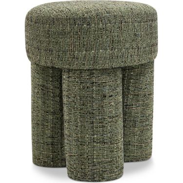 Larson Polyester Fabric Ottoman In Green