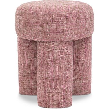 Larson Polyester Fabric Ottoman In Pink