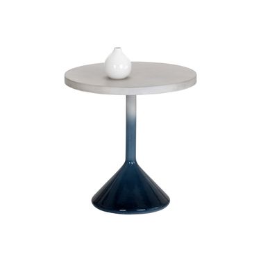 Laszilo End Table In Light Grey and Blue
