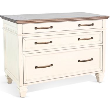 Lateral File Cabinet In Marble White