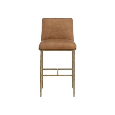 Lathan Barstool In Tan Leather