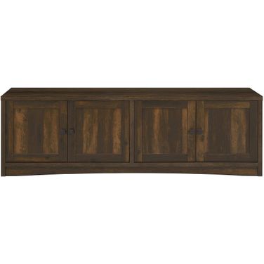 Laughlin 4-Door Engineered Wood 78 Inch TV Stand In Dark Pine