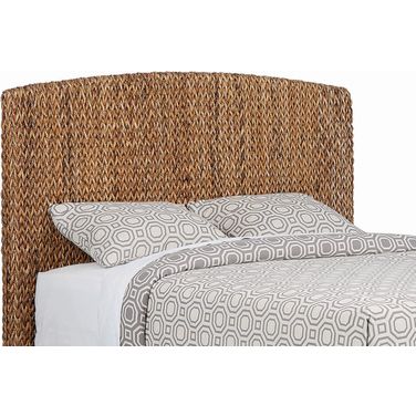Laughton Hand-Woven Banana Leaf Eastern King Headboard Amber