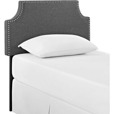 Laura Gray Twin Upholstered Fabric Headboard MOD-5390-GRY