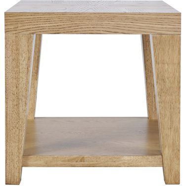 Laurel Creek 24 Inch Square End Table with Open Shelf In Natural